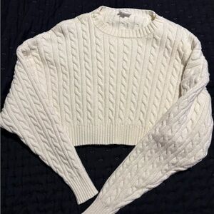 Lavish Cable Knit Sweater - Cream